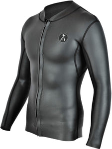 SURF Wetsuit TOP | Mens 1.5mm Neoprene Surfing Jacket | Long Sleeve-Front Zipper Vest | Wet Suit |